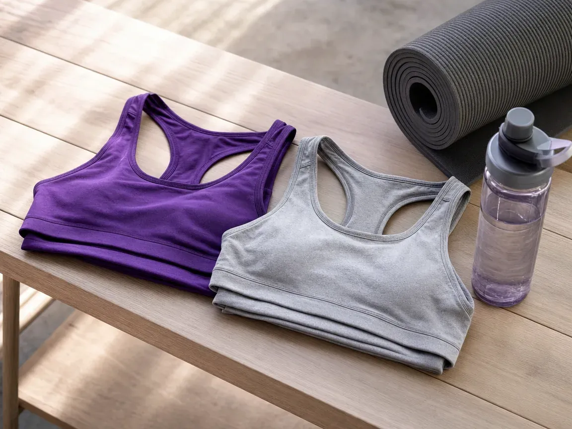 Brassières de sport pliées, pour choisir sa taille de brassière